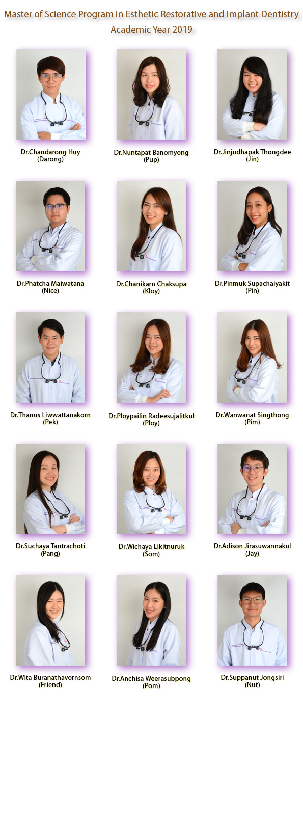 academic2019 Faculty of Dentistry, Chulalongkorn University