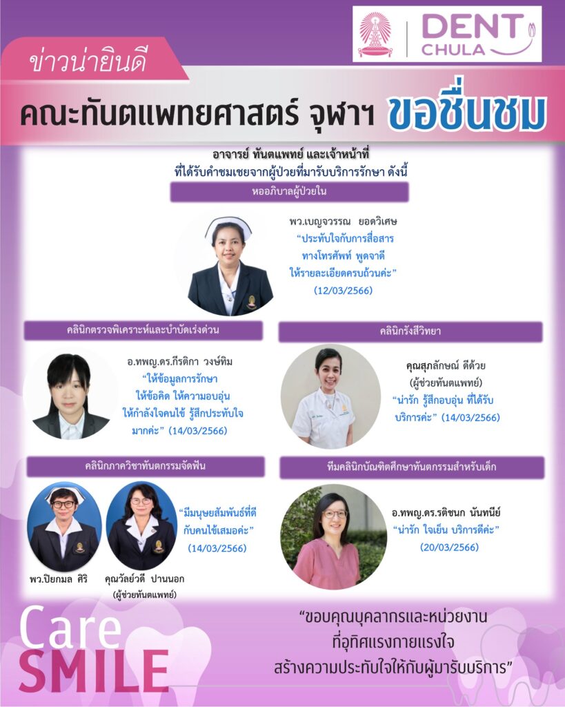 Slide2 1 คณะทันตแพทยศาสตร์ จุฬาลงกรณ์มหาวิทยาลัย