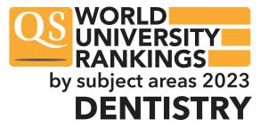 by QS WORLD UNIVERSITY RANKINGS by subject areas 2023 DENTISTRY