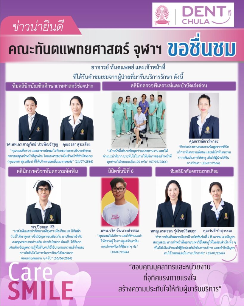 Slide2 0 คณะทันตแพทยศาสตร์ จุฬาลงกรณ์มหาวิทยาลัย