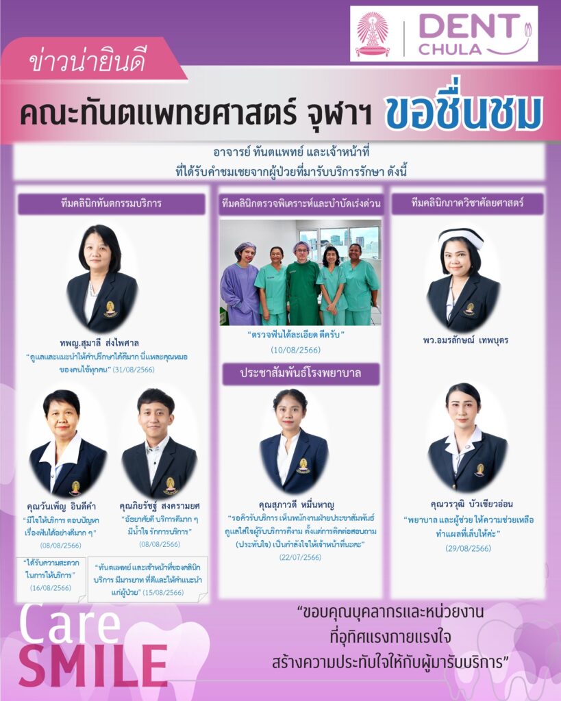 Slide2 1 คณะทันตแพทยศาสตร์ จุฬาลงกรณ์มหาวิทยาลัย