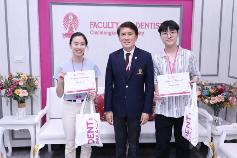 The Faculty of Dentistry, Chulalongkorn University, welcomes exchange students from the University of Hong Kong for clinical and laboratory studies from February 24-28, 2025.
