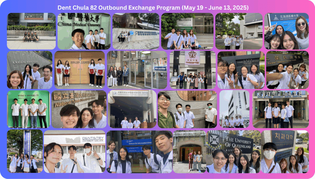 Dent Chula 82 Outbound Exchange Program คณะทันตแพทยศาสตร์ จุฬาลงกรณ์มหาวิทยาลัย