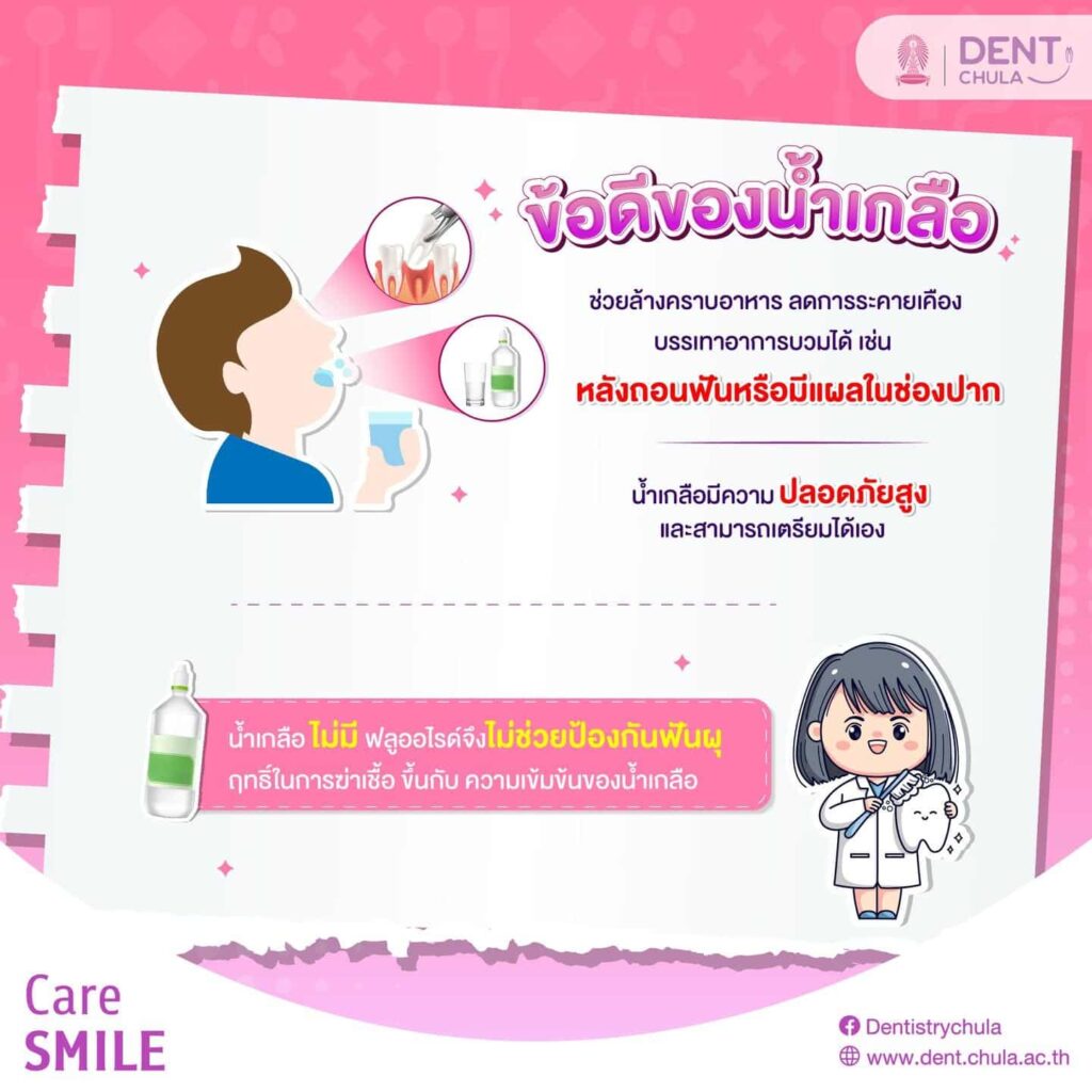 น้ำเกลือ VS น้ำยาบ้วนปาก 02 0 คณะทันตแพทยศาสตร์ จุฬาลงกรณ์มหาวิทยาลัย
