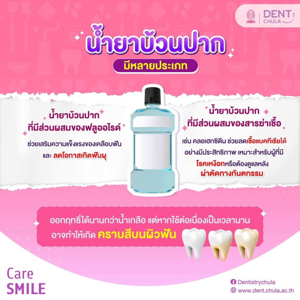 น้ำเกลือ VS น้ำยาบ้วนปาก 03 0 คณะทันตแพทยศาสตร์ จุฬาลงกรณ์มหาวิทยาลัย