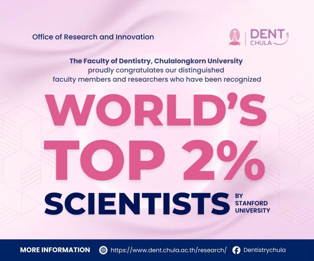 Top 2 Scientists Faculty of Dentistry, Chulalongkorn University