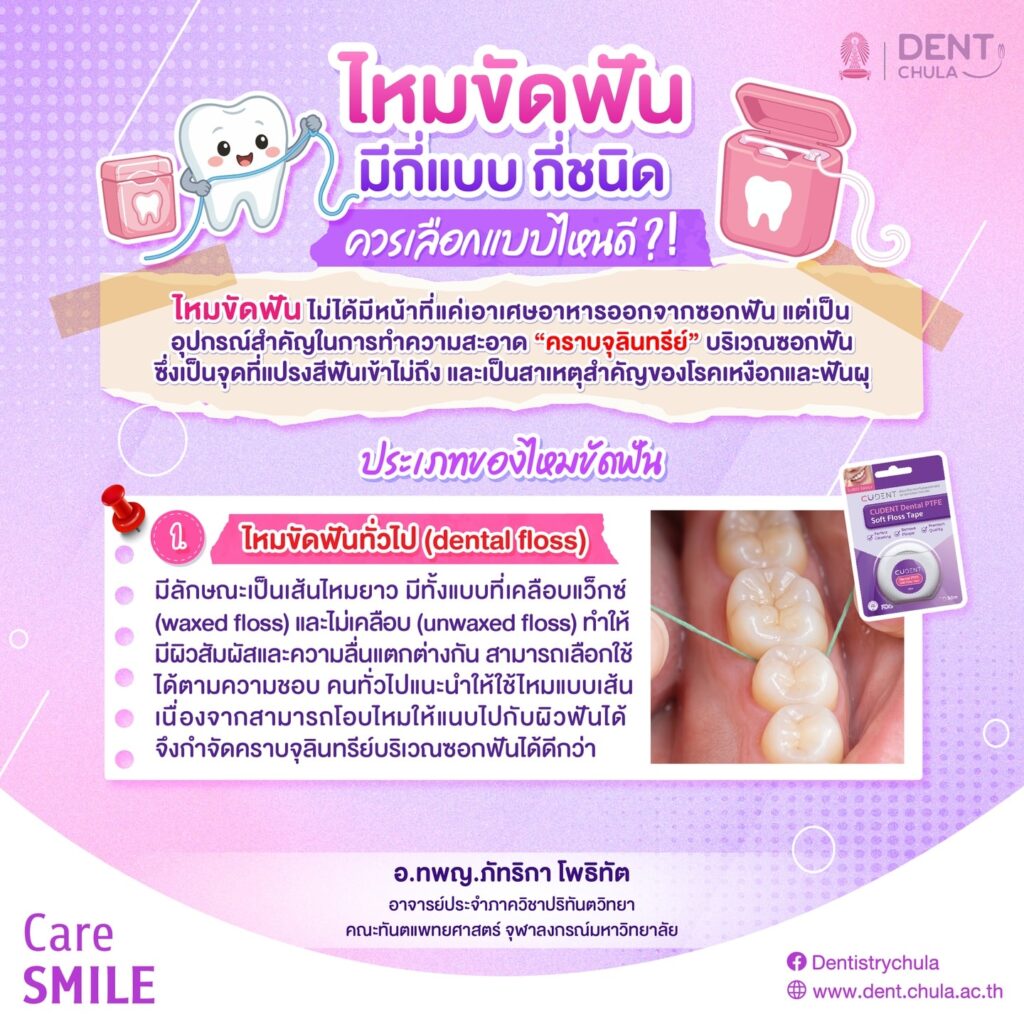 ไหมขัดฟัน 1 0 คณะทันตแพทยศาสตร์ จุฬาลงกรณ์มหาวิทยาลัย