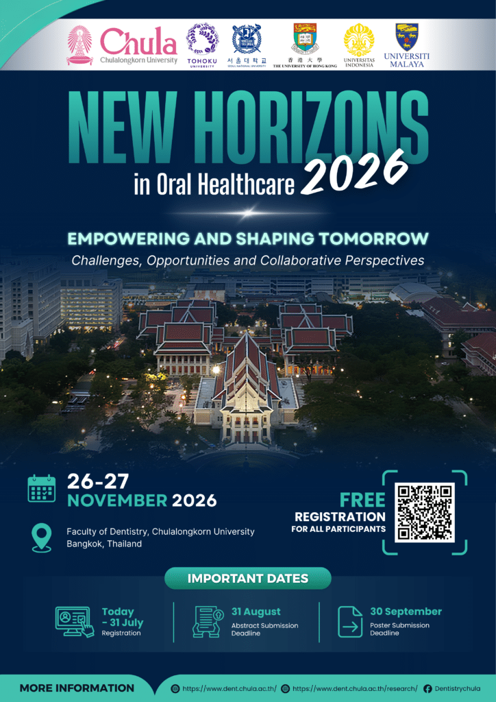 New Horizons 2026 Poster Faculty of Dentistry, Chulalongkorn University