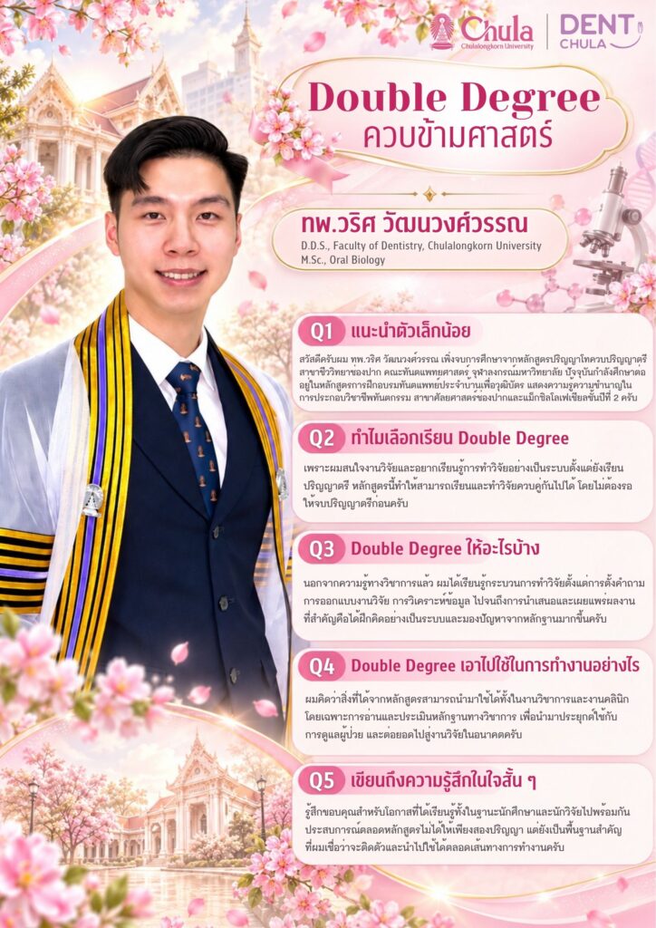 03 Double Degree คณะทันตแพทยศาสตร์ จุฬาลงกรณ์มหาวิทยาลัย